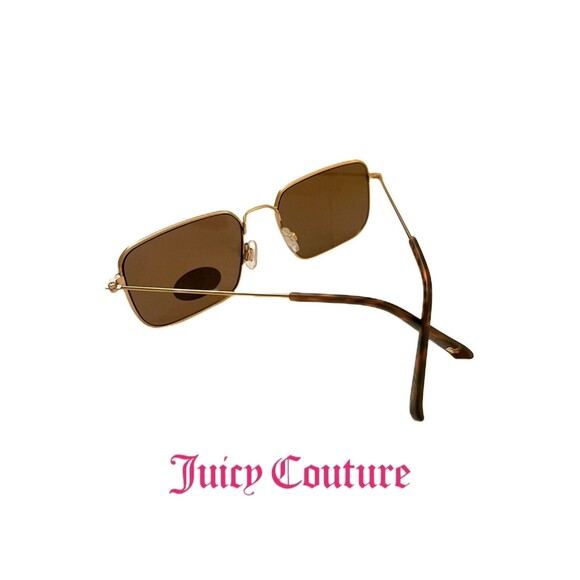 "Juicy Couture" Women's Aviator Sunglasses Brown Lens Gold Tone Frame NWT - Picture 2 of 4